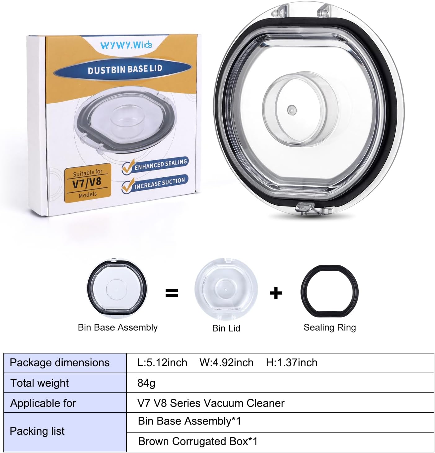 Dust Bin Lid Compatible with Dyson Vacuum Cleaner V7 V8 Models Dust Bin Door - Image 2