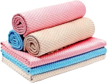 Microfiber Cleaning Cloth，Lint-Free Cleaning Cloth，Window Cleaning - 6pcs