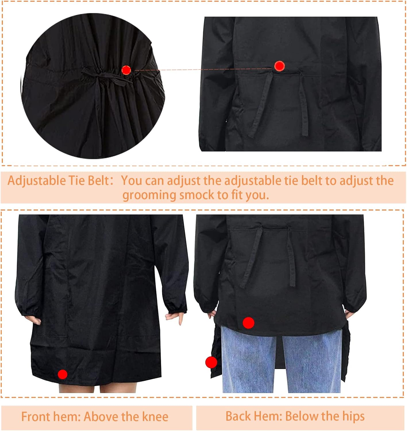 Dog Grooming Smock Barber Jackets for Women Men Pet Cat Groomer Smock - Image 4