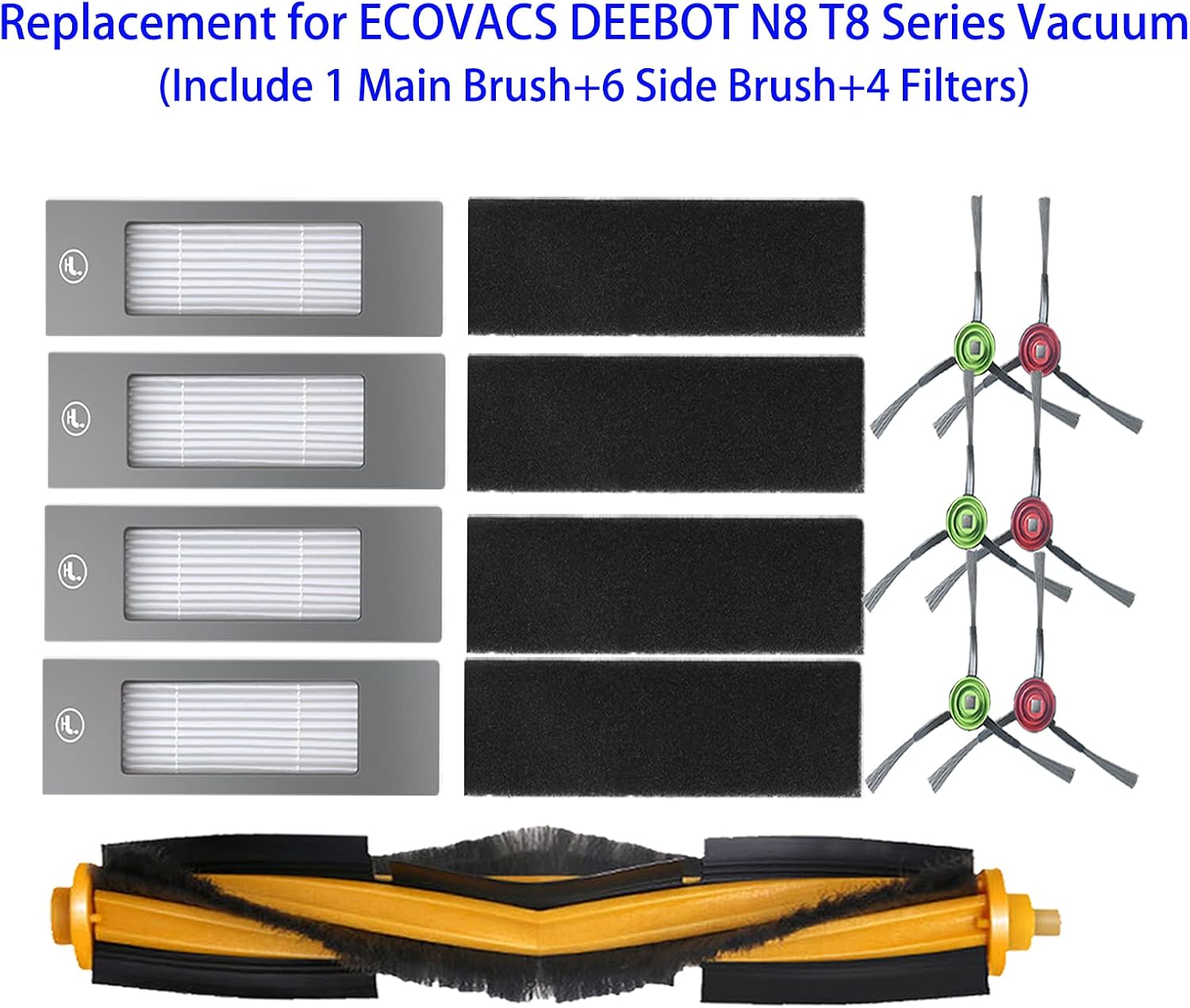 Replacement Accessories Set for ECOVACS DEEBOT N8 N8+ N10 Robot Vacuum Include 1 - Image 3