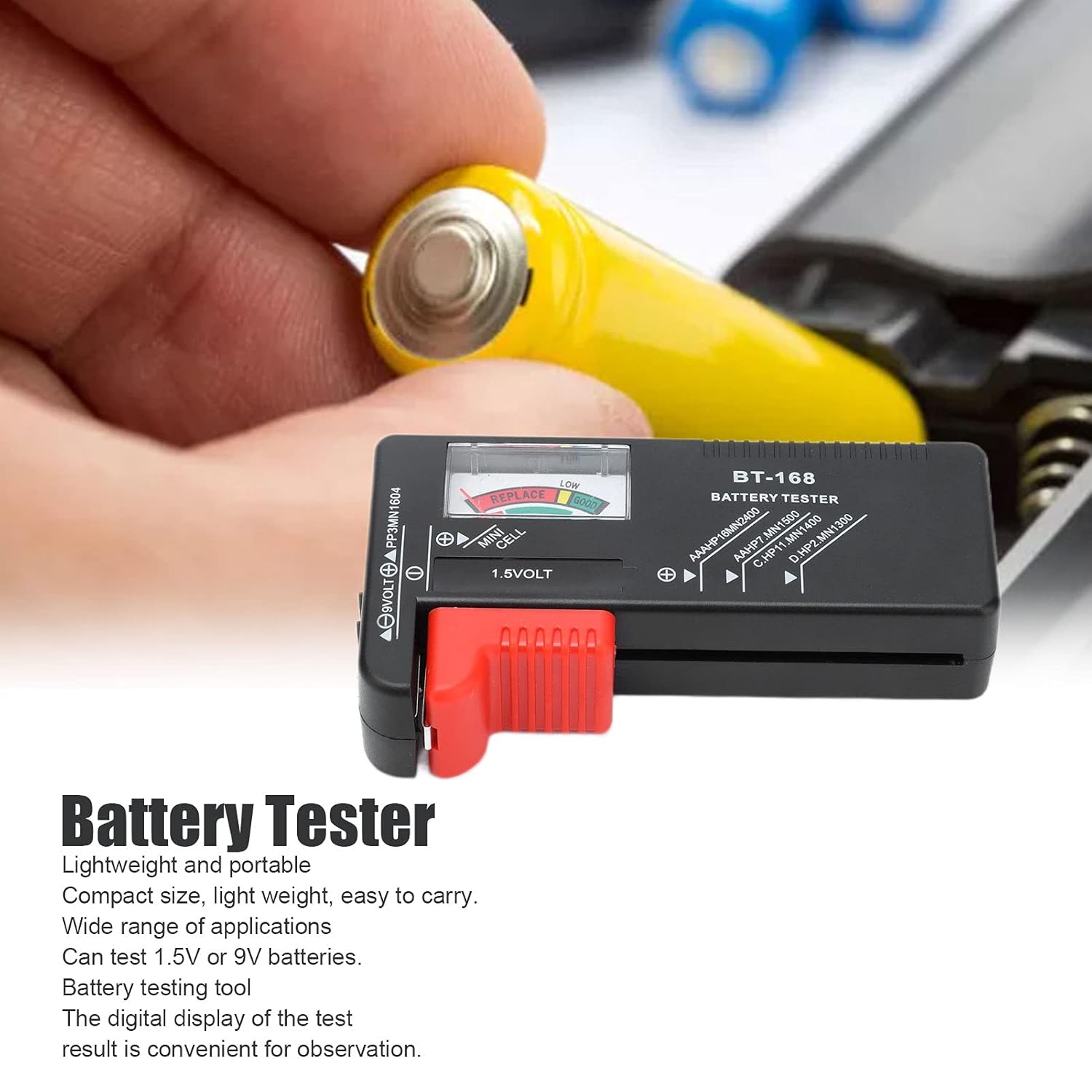 Battery Tester, Universal Digital Battery Checker for Household Batteries - Image 2