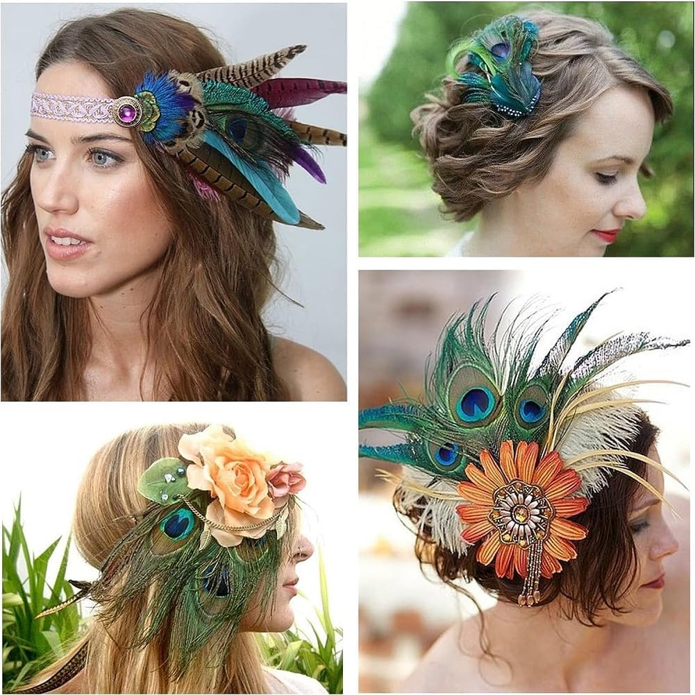 100pcs Natural Peacock Feathers with Eye Peacock Tail Feathers (25-30cm) - Image 4