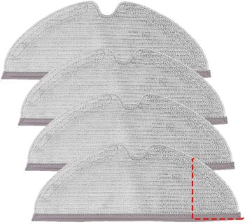 4Pcs Upgrade Full Microfiber Mopping Cloth Pads Compatible with Roborock S6