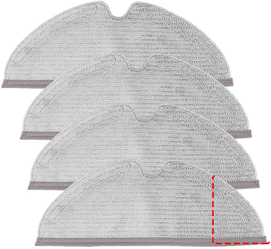 4Pcs Upgrade Full Microfiber Mopping Cloth Pads Compatible with Roborock S6