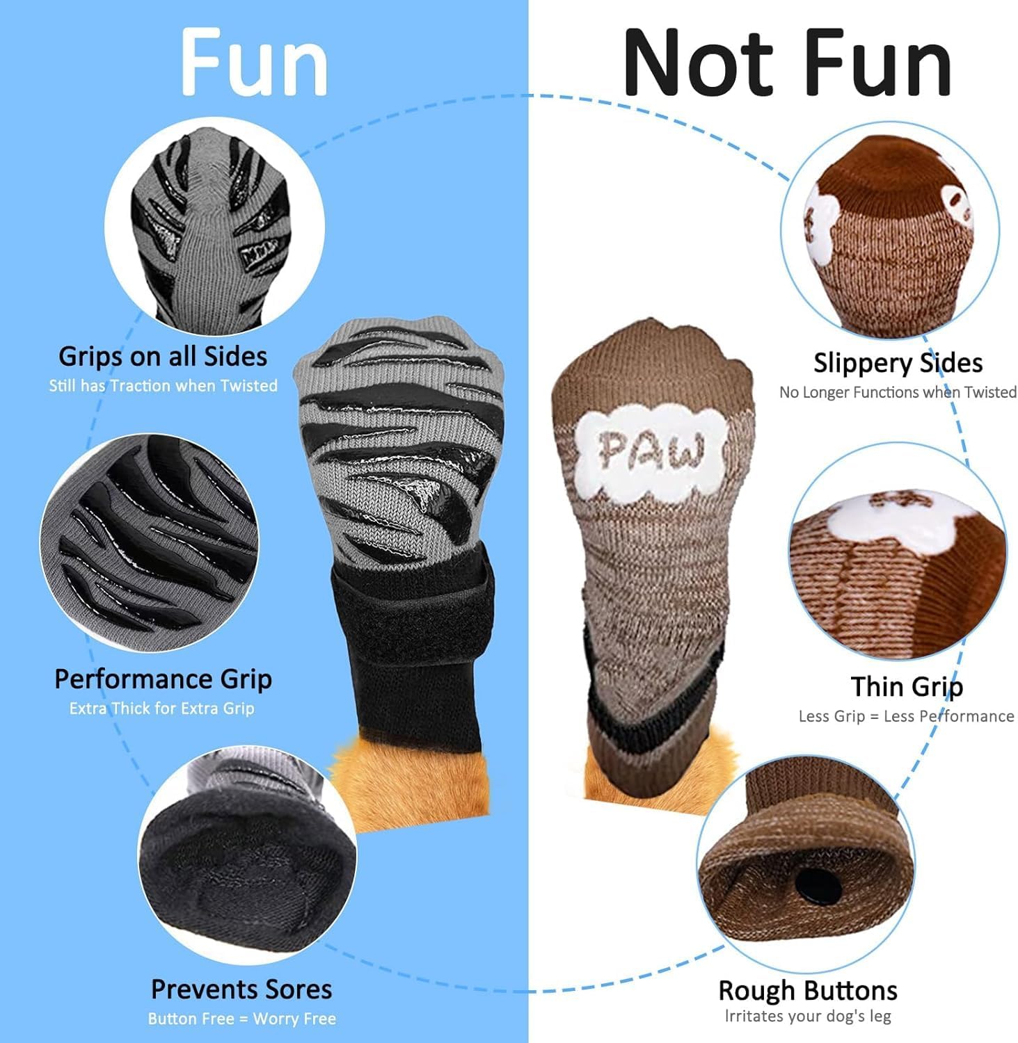 Anti-Slip Dog Socks, Premium Non-Slip Dog Socks for Hardwood Floors,Extra Thick - Image 4