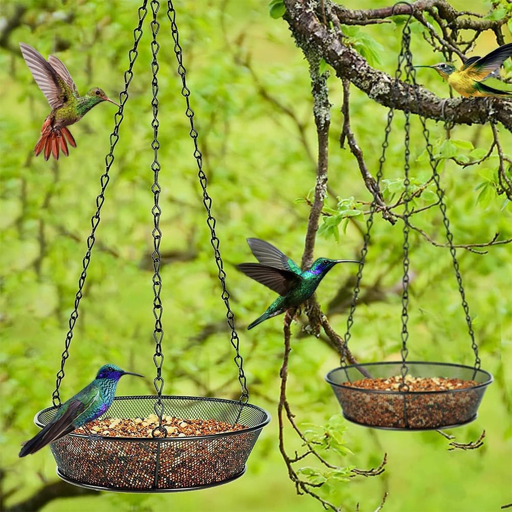 1Pc Metal Mesh Platform Feeders for Birds,Hanging Bird Feeder Tray,Metal Hanging - Image 6