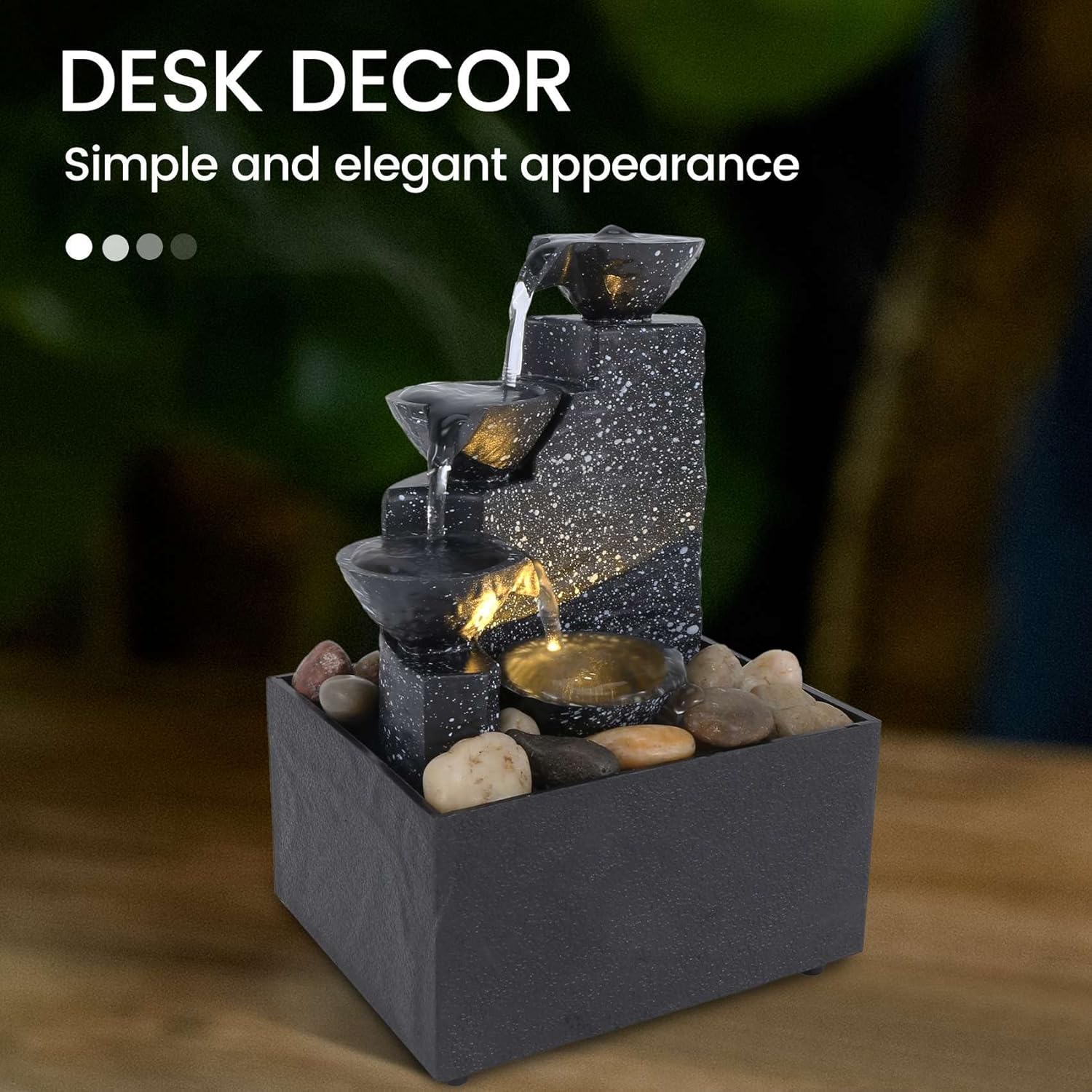 Home Office Desktop Small Fountain Lucky Flowing Water Ornaments Landscape - Image 8