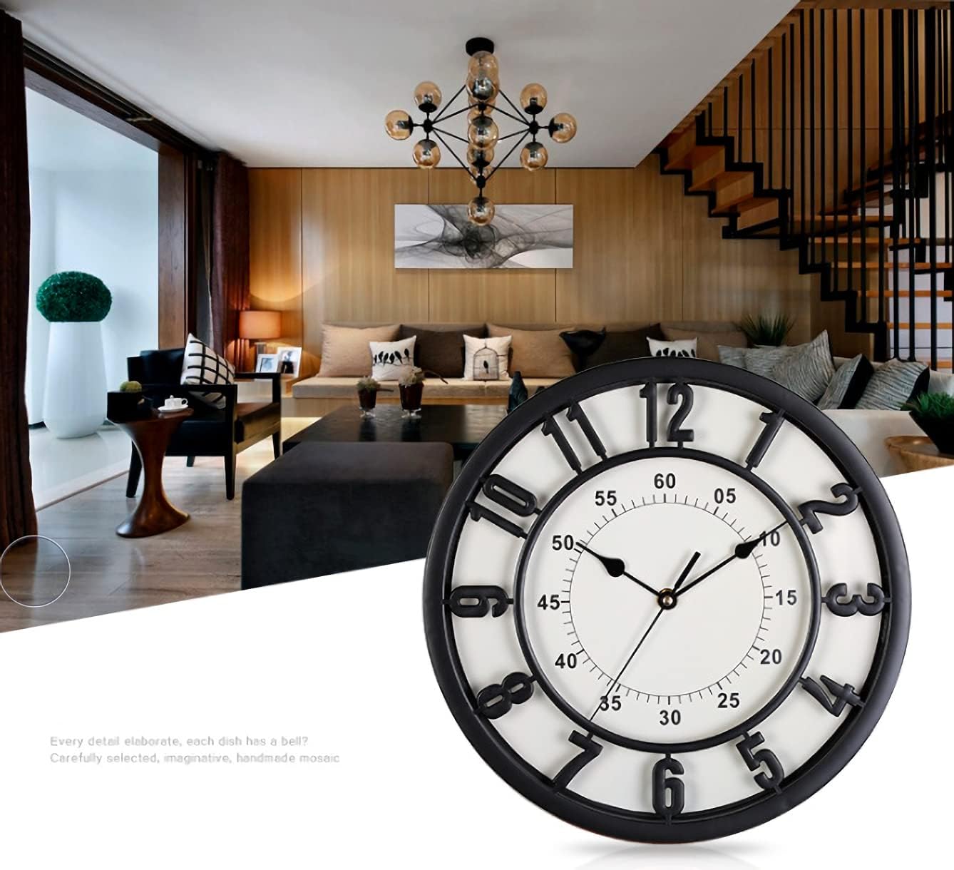 30cm Wall Clock - Quiet and no Ticking, Easy to Read, Suitable for Home, Office - Image 4