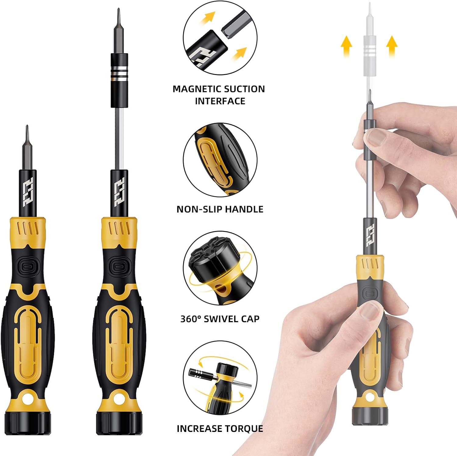 Mini Precision Screwdriver Set, 33 in1 T6 Torx Screwdriver Set Magnetic Driver - Image 3