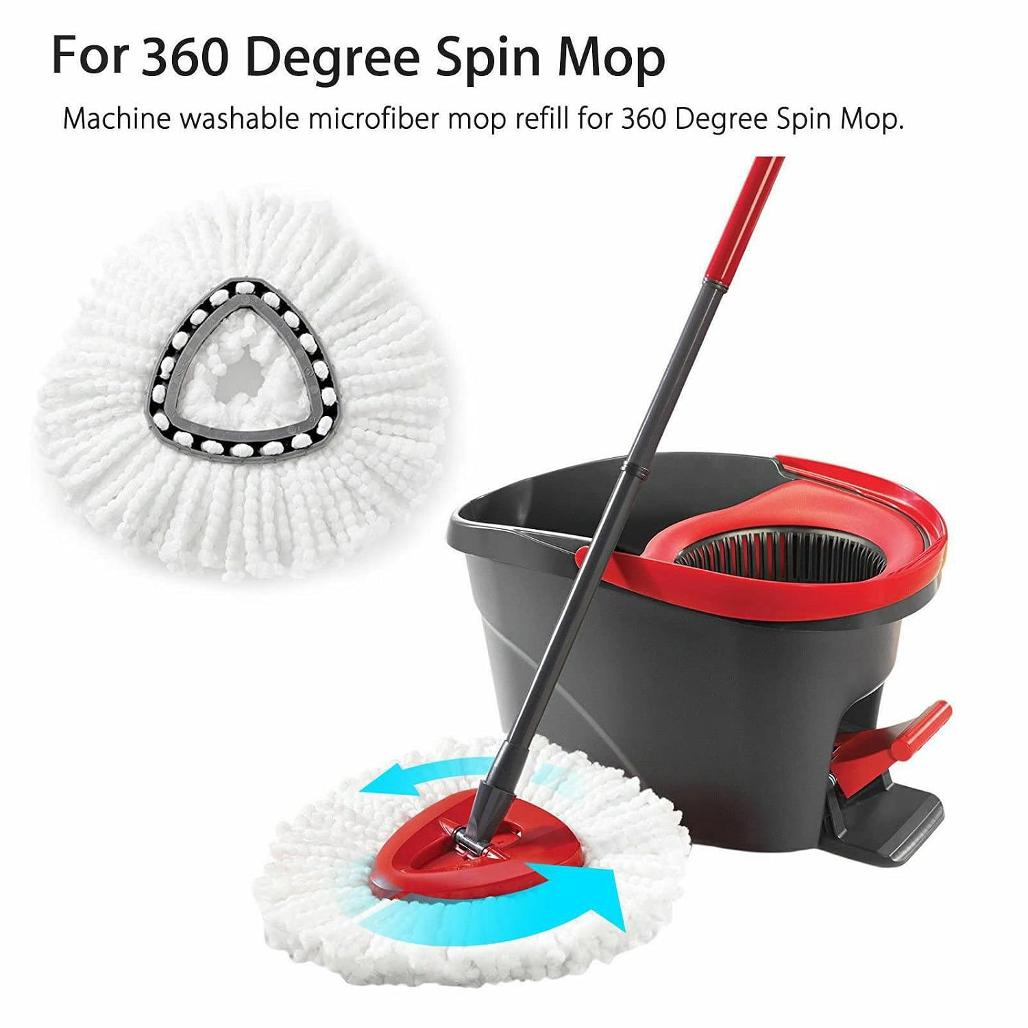 4 Pcs Spin Mop Replacement Head for vileda,Compatible with O-Cedar EasyWring - Image 5