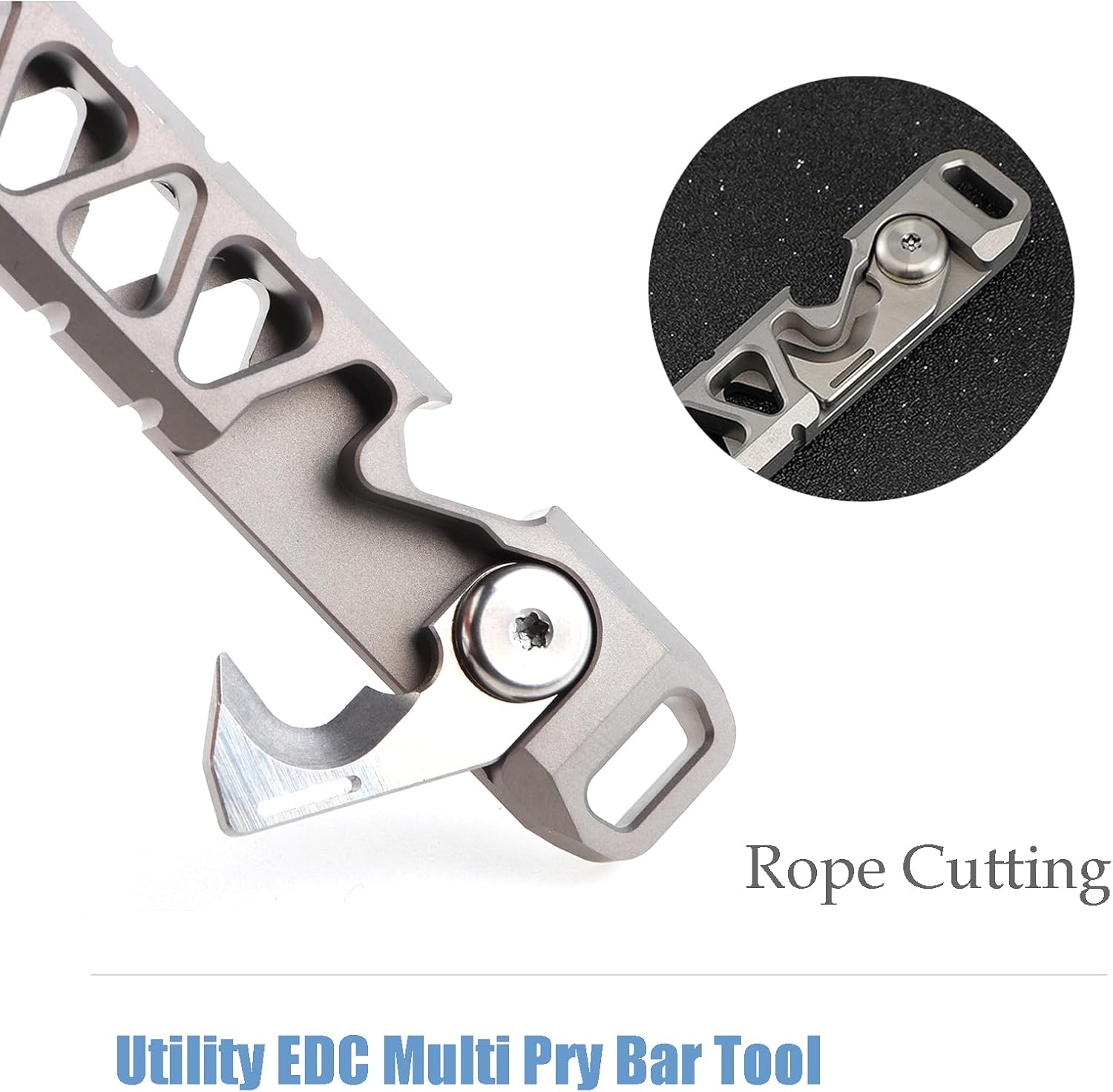 EDC Pry Bar Multi Tool Crowbar Bottle Opener Nail Puller Pocket Size - Image 4