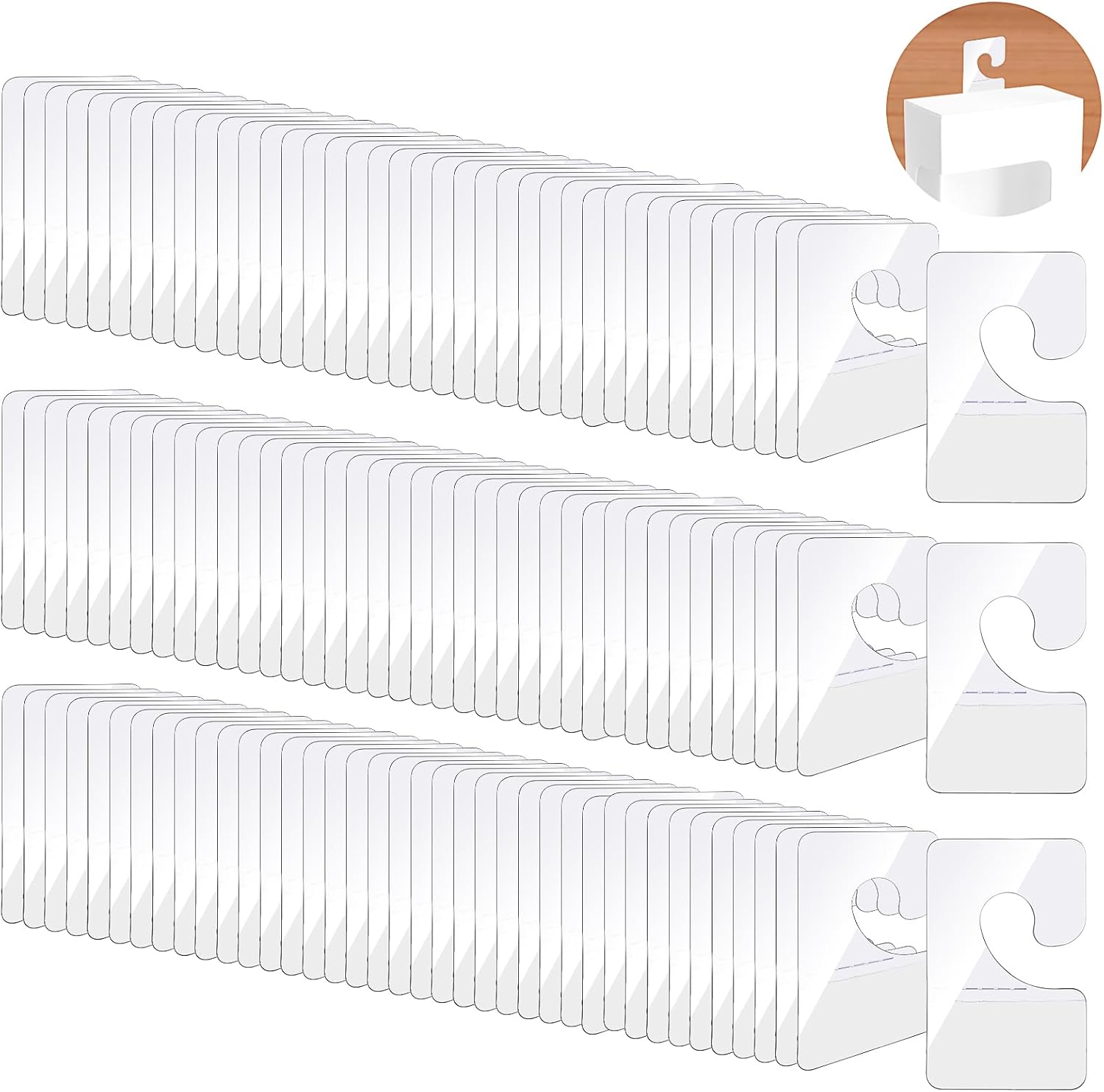 200 PCS Clear High-Adhesive Hang Tabs Hooks, Portable Mini Sticky Hanger Tabs