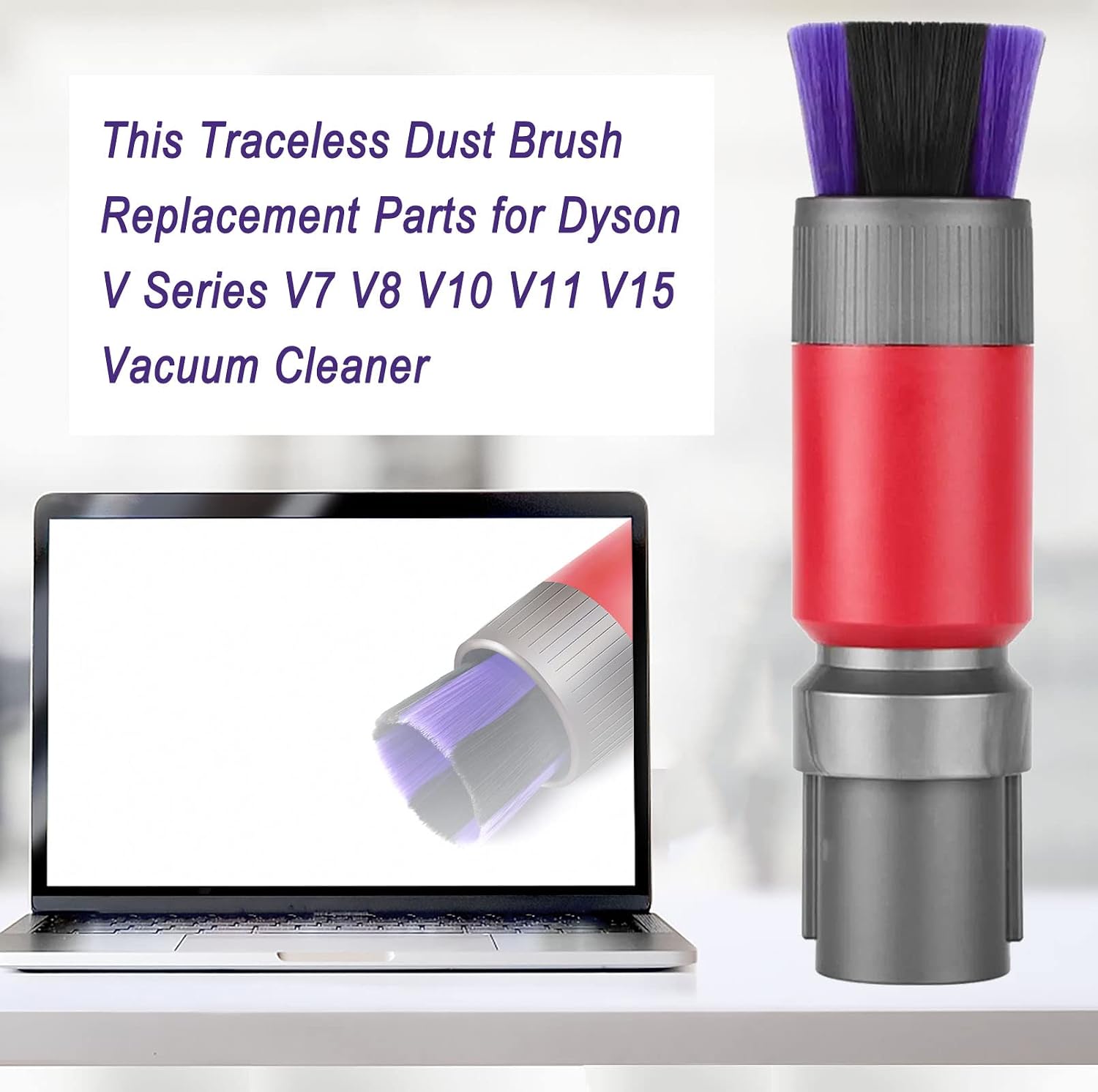 V8 V10 Traceless Dust Brush Compatible for Dyson V7 V11 V15 Vacuum Cleaner - Image 2