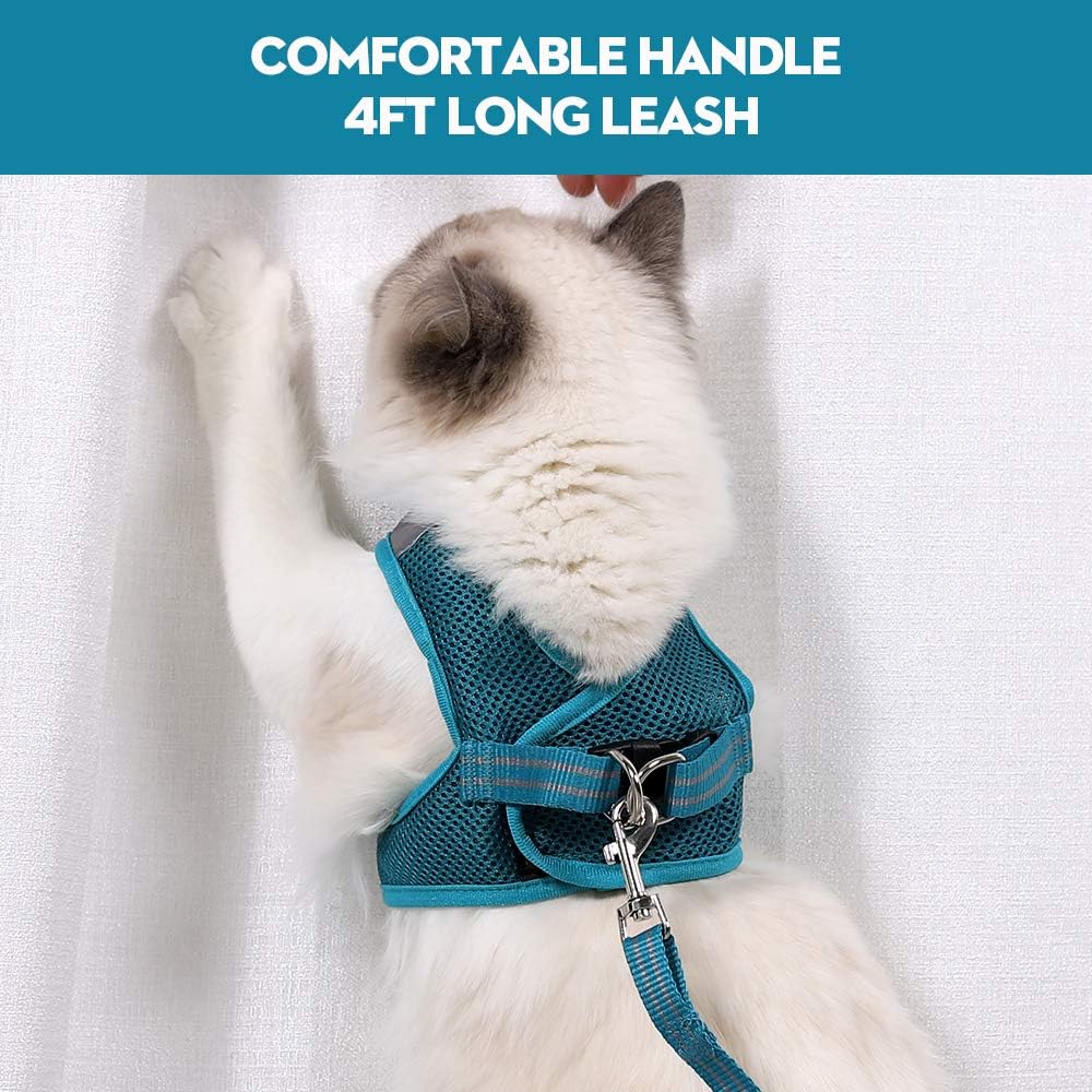Cat Outdoor Walking Harness Set, Pet Vest Harness Breathable Mesh, Adjustable - Image 2