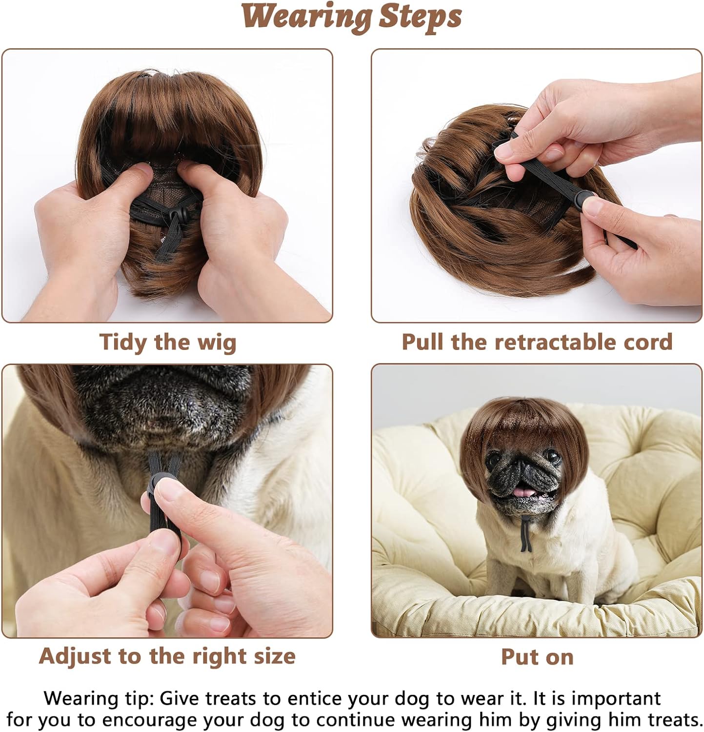 Dog Costume Cat Apparel Dog Toys Curly Braids Headgear Wigs Styling - Image 4