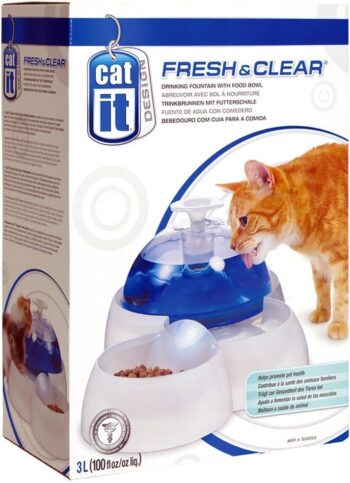 Fresh & Clear Drinking and Feeding Station Drinking Fountain