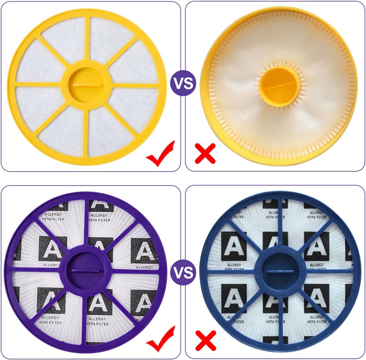 Front & Back HEPA Filter Kit for Dyson DC05 DC08 DC15 DC19 DC20 DC21 Pre Post - Image 4