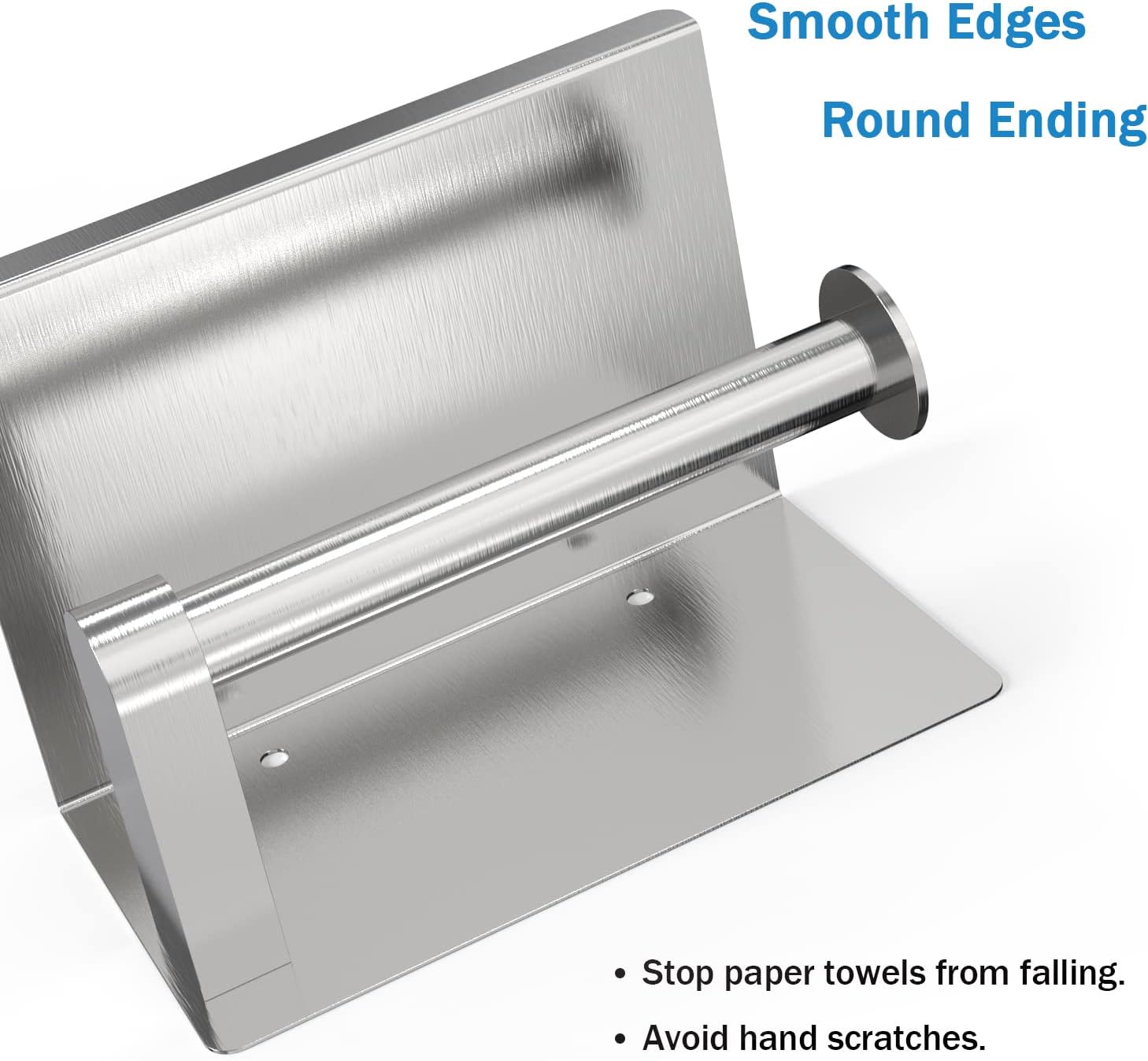 S Brushed-Nickel Toilet Paper Holder with Shelf - Wall-Mount Or Self Adhesive - Image 5