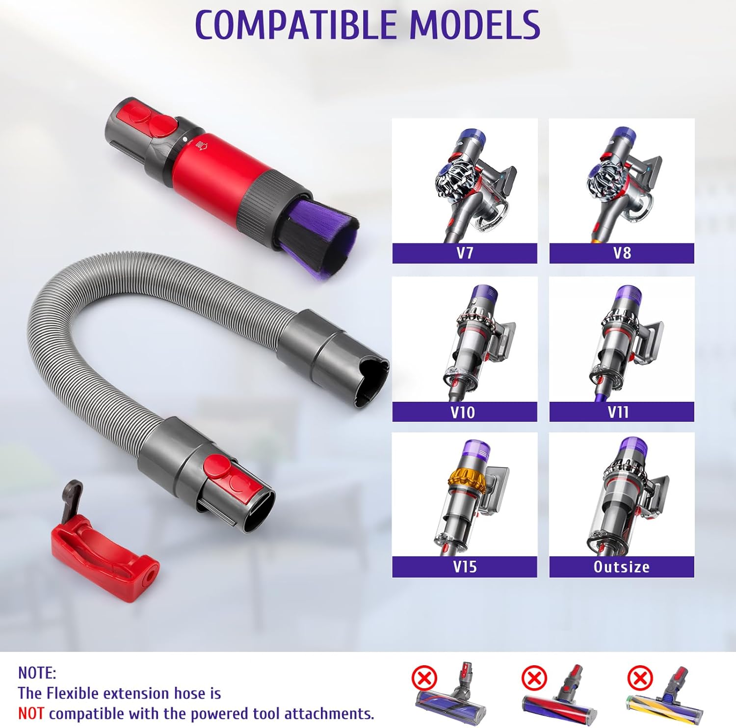 Dust Brush Compatible with Dyson V7 V8 V10 V11 V12 V15 Outsize Vacuum Cleaner - Image 2