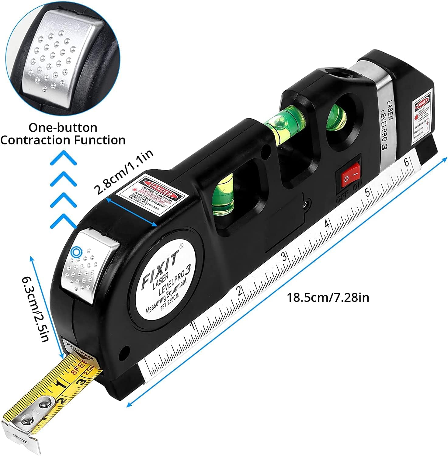 Laser Level Line Tool, Multipurpose Laser Level Kit Standard Cross Line Laser - Image 5