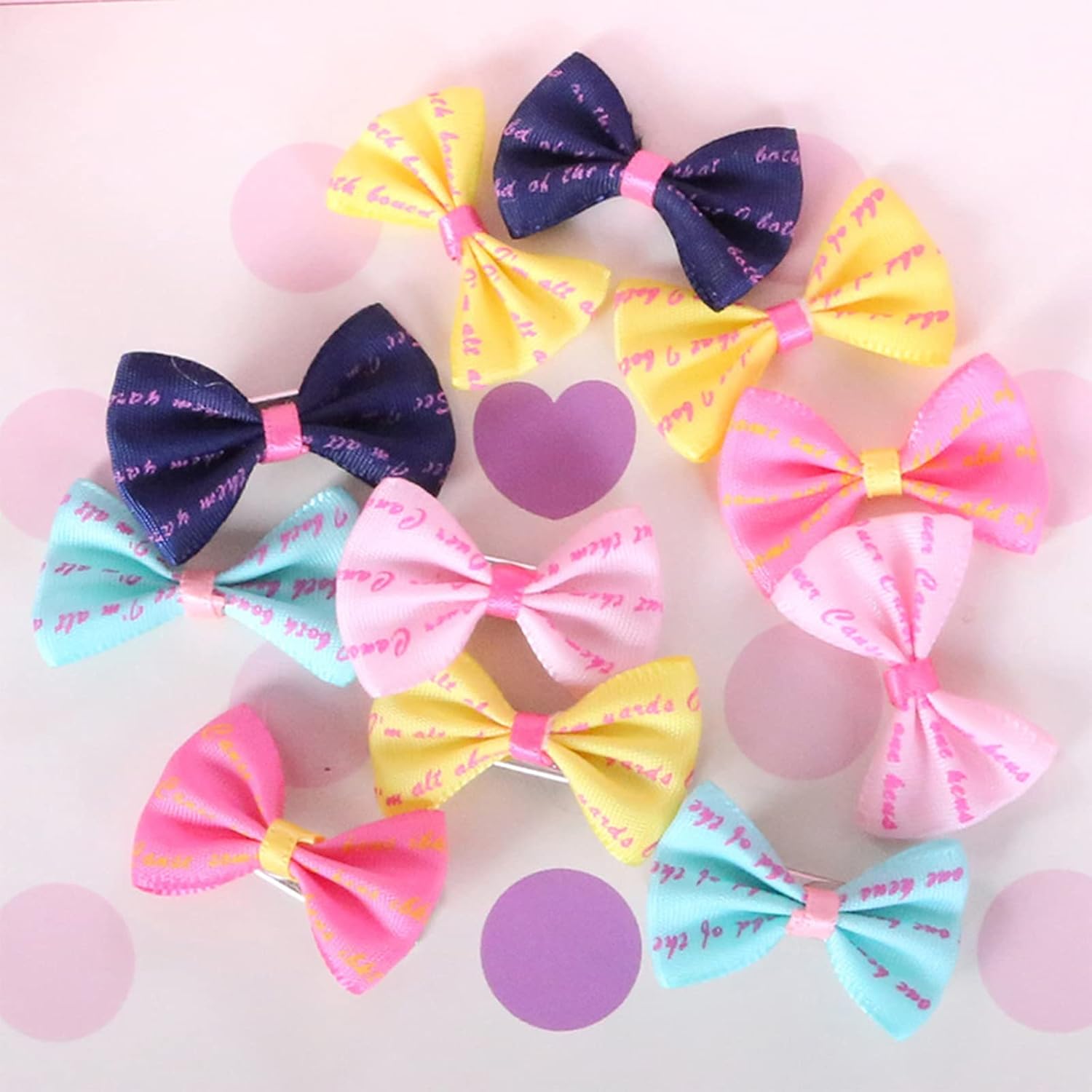 Pet Dog Hair Bows Clips, Pet Small Dog Grooming Bows with Metal Clips for Dog - Image 3