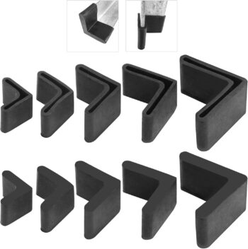 40 Pcs L Shape Furniture Angle Rubber Pad Foot Leg Cover Protector Furniture Bed
