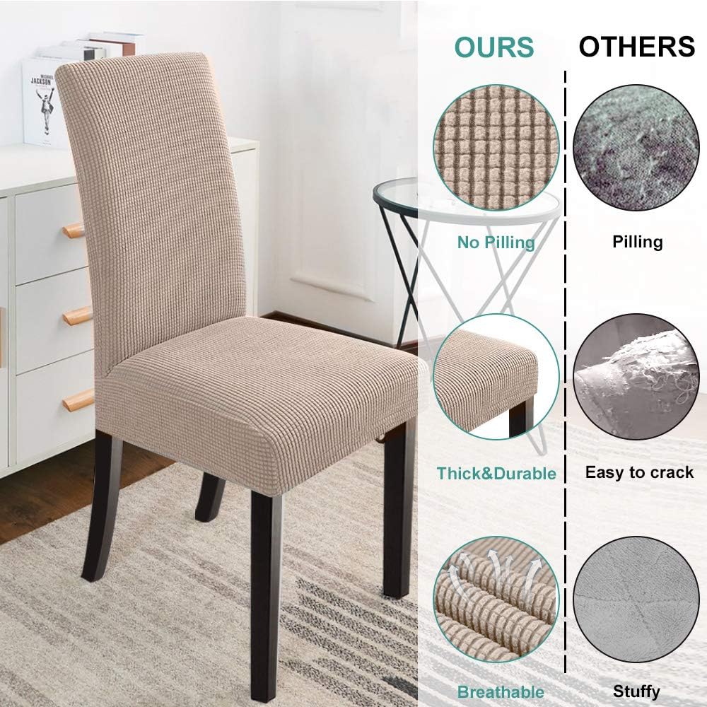 Dining Chair Covers Seat Parson Chair Slipcover for Dining Room Set of 4 - Image 3