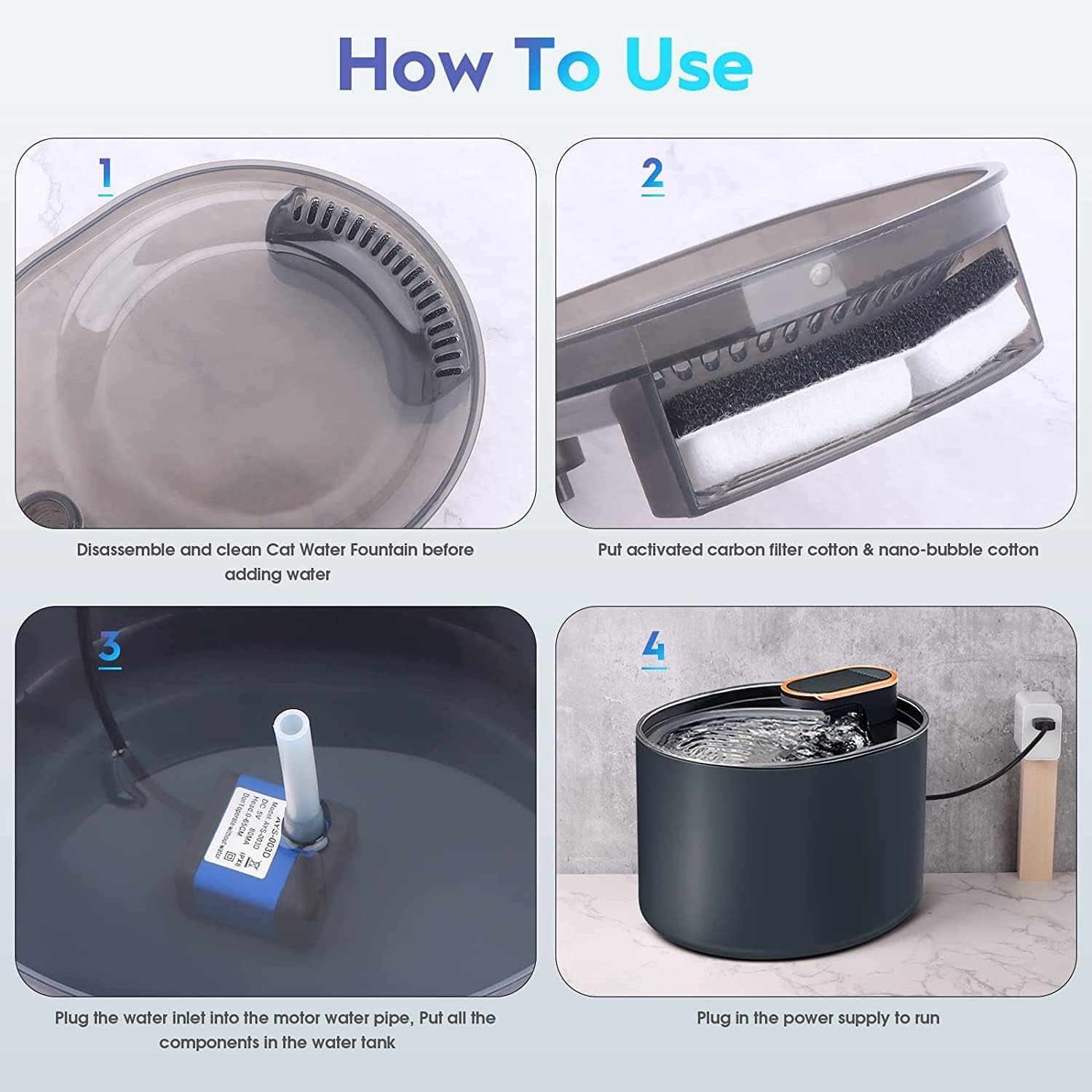Cat Water Fountain Pet Fountain Dog Water Dispenser: Easy to Clean - Image 7