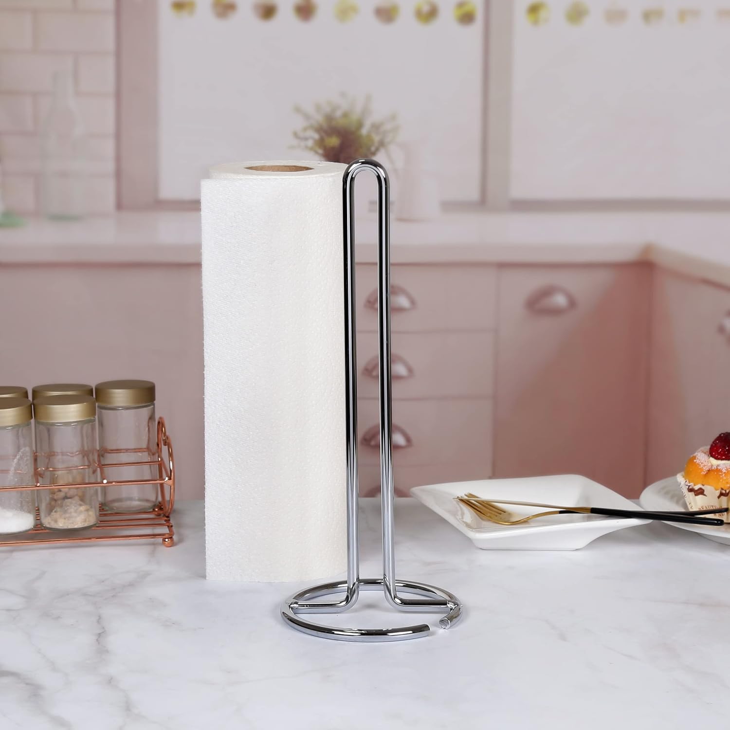 Heavy Duty Metal Paper Towel Holder Kitchen Towel Stand for Kitchen Countertop - Image 3