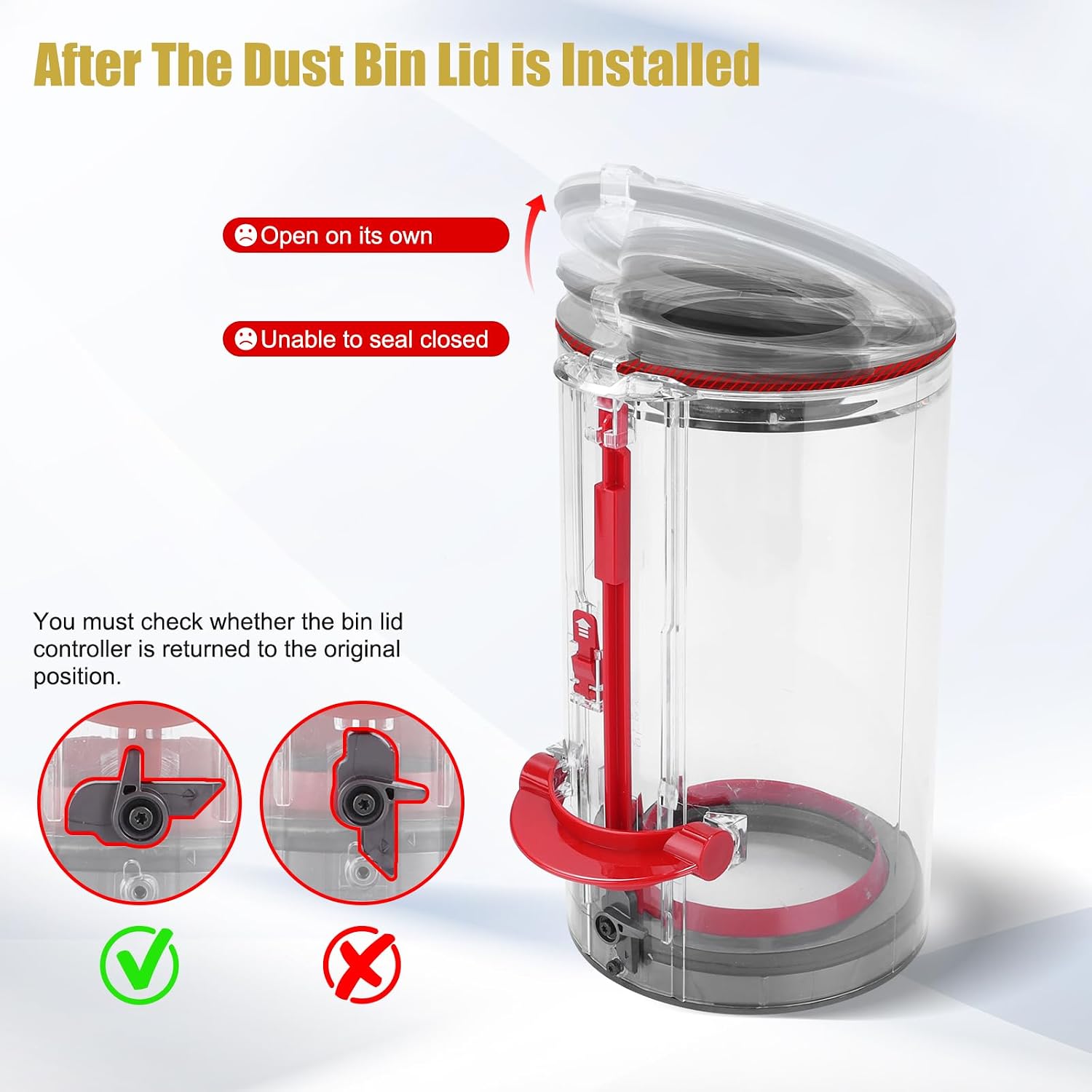 Dust Bin Lid Replacement for Dyson V10 V11 V15 SV12 SV14 SV15 SV22 Vacuum - Image 5