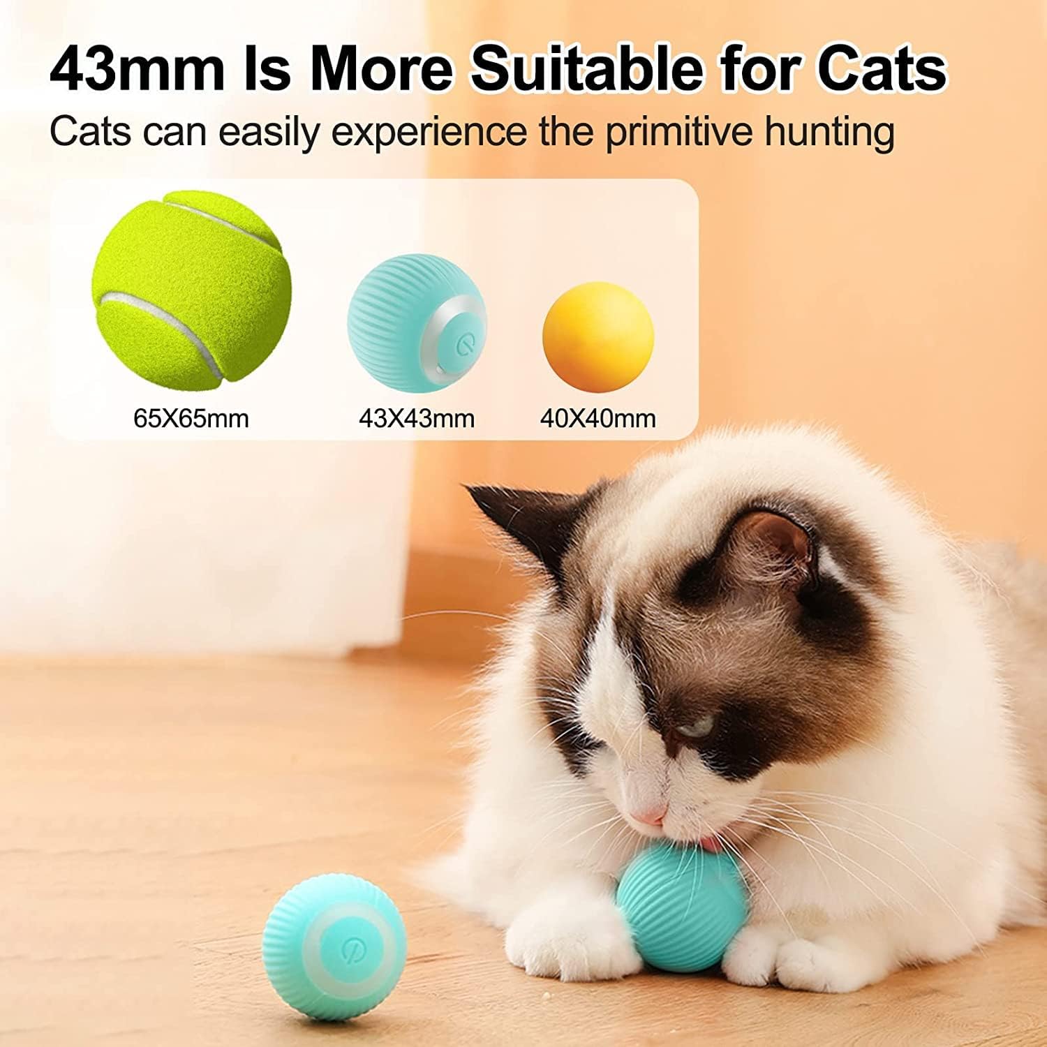 Interactive Cat Ball Toy, Intelligent Indoor Automatic Moving Ball Puzzle Dispel - Image 6