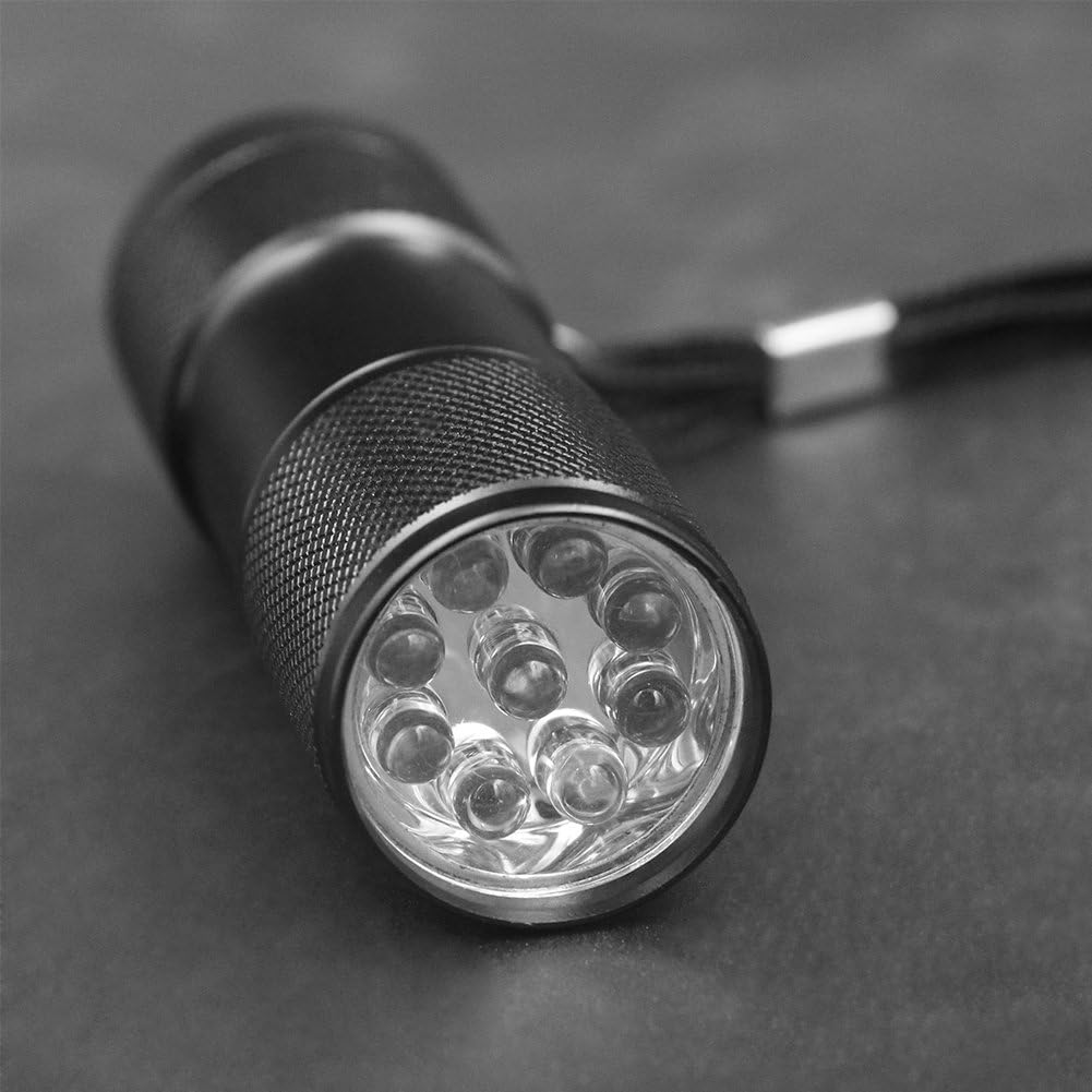 395nm Blacklight UV Flashlights, Portable 9 LED Black Light Ultraviolet Lamp - Image 5