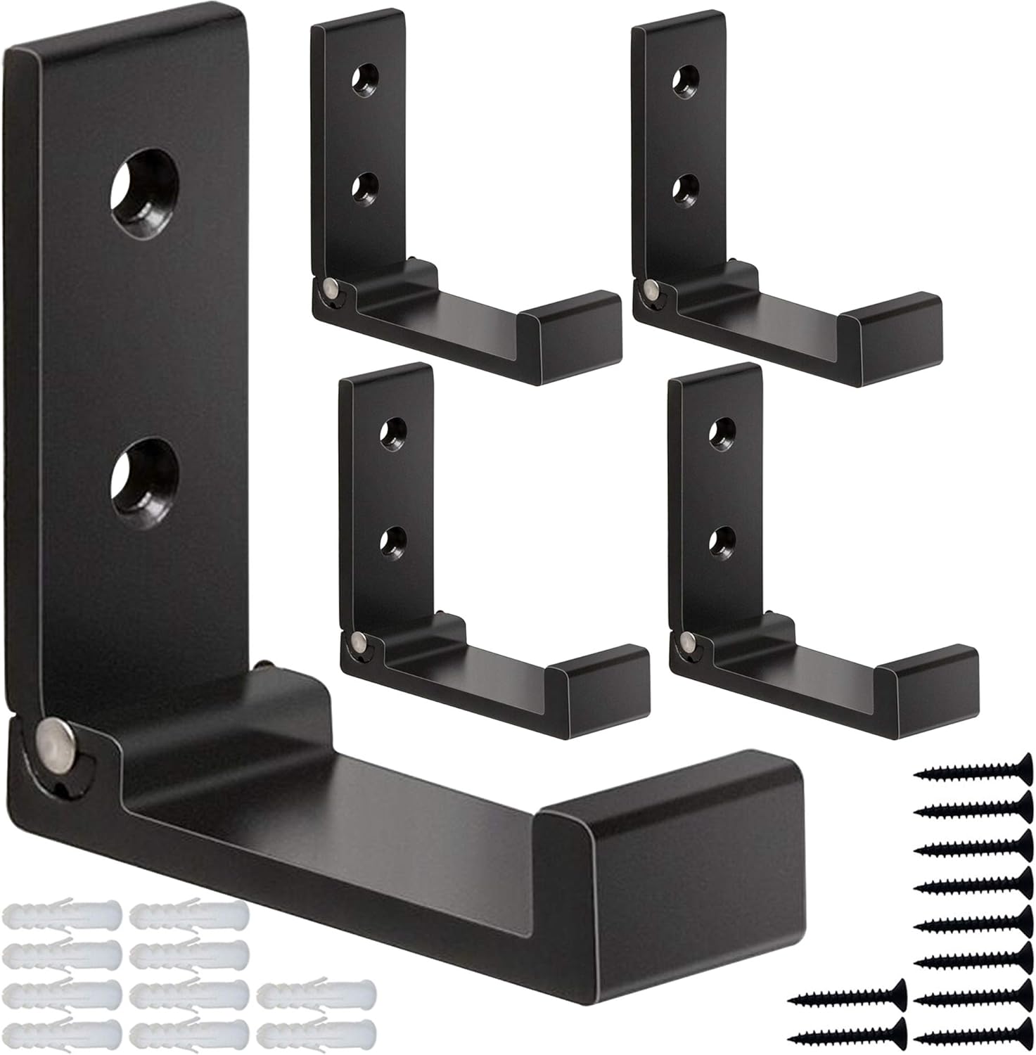 Folding Coat Hooks, 5Pcs Wall Hooks for Hanging Coat Towel Hooks Hardware Heavy
