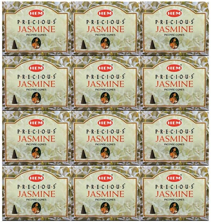 Precious Jasmine - Case of 12 Boxes, 10 Cones Each - Incense From India