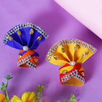 Handmade Laddu Gopal Mukut Beautiful Colorful Flower Pagdi of Ladoo Gopal Ji