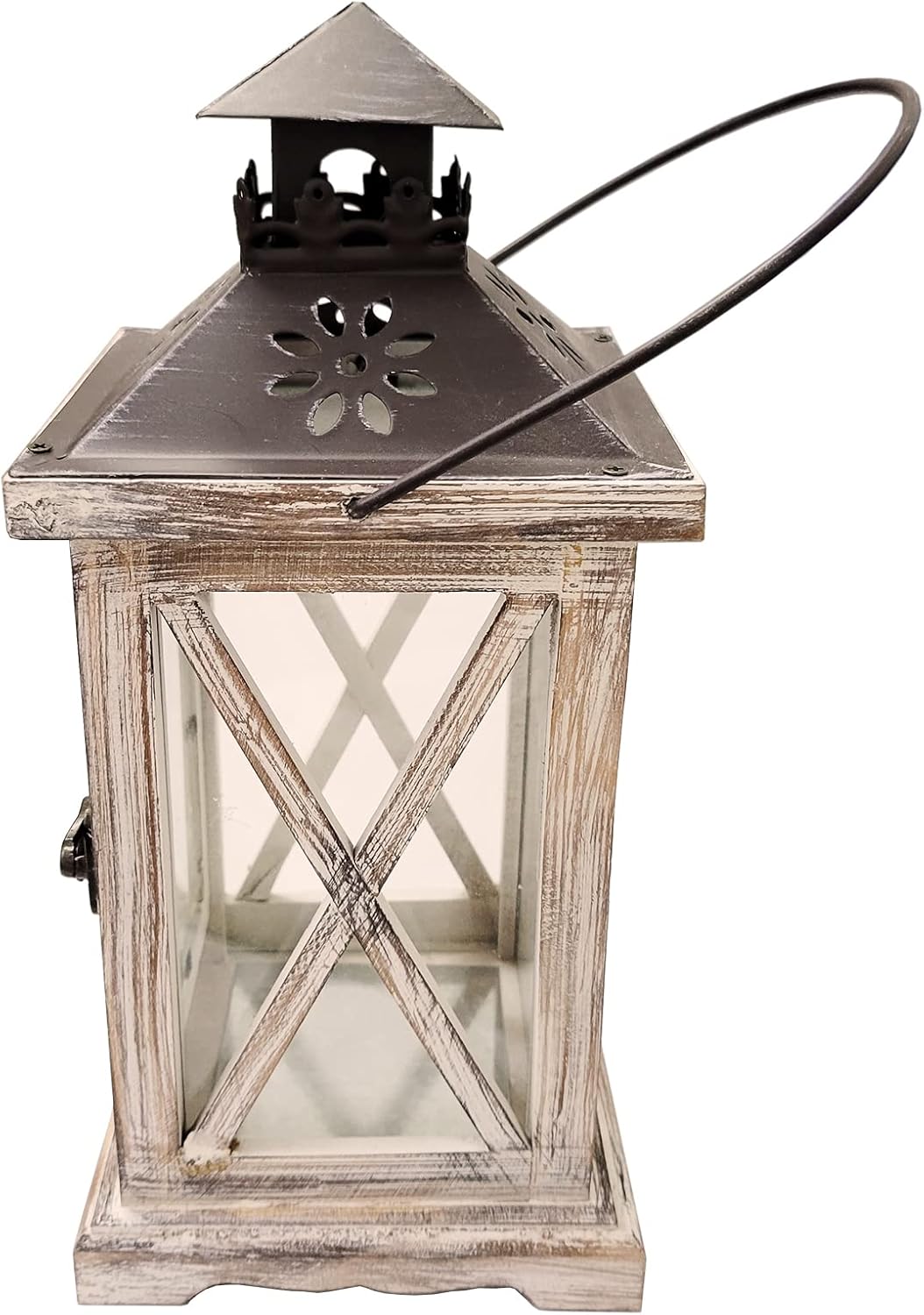 Vintage Wooden Decorative Lantern Candle Holder Rustic Farmhouse Wedding - Image 3