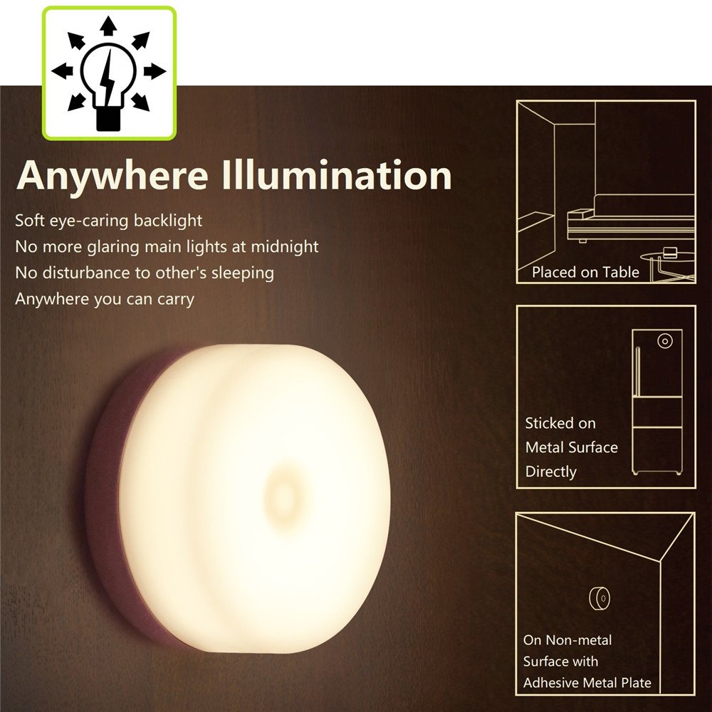Baby Night Light, Rechargeable Mini Touch Light, Wireless LED Night Lights - Image 6