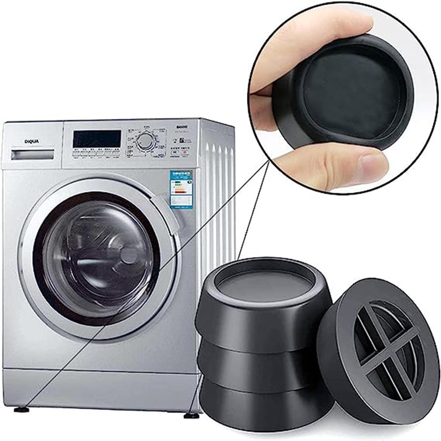 4Pcs Washing Machine Feet Pads, Anti Vibration Rubber Mats, Shock Noise - Image 4