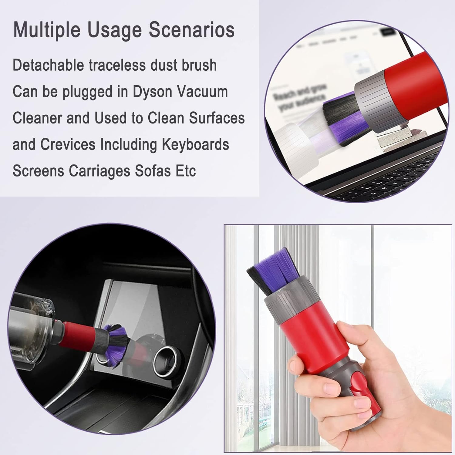 V8 V10 Traceless Dust Brush Compatible for Dyson V7 V11 V15 Vacuum Cleaner - Image 6