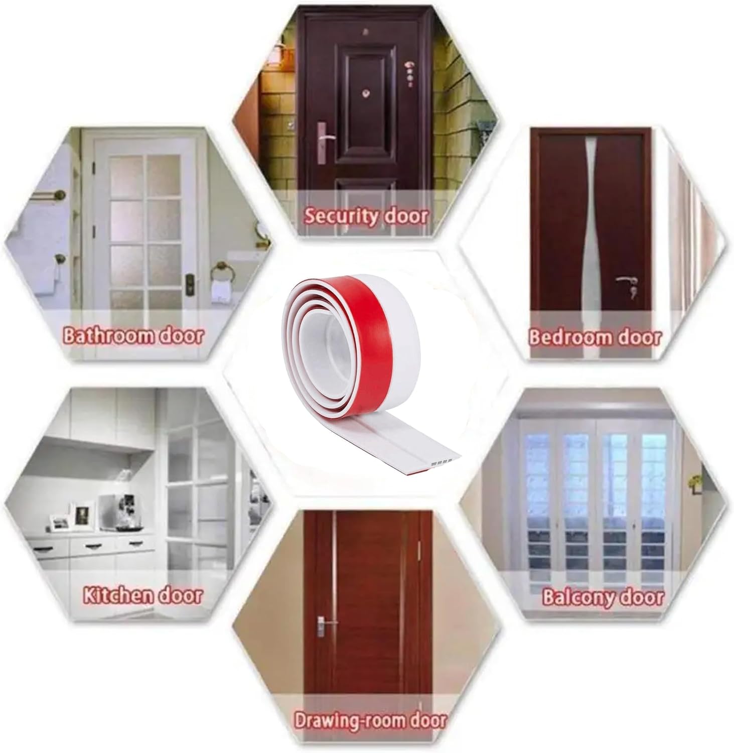 Door Draft Stopper Under Door Seal Weather Stripping for Interior/Exterior Doors - Image 5