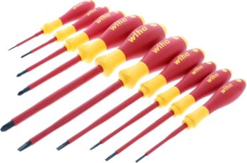 Slotted and Phillips Insulated Screwdriver Set, 1000 Volt, 10 Piece