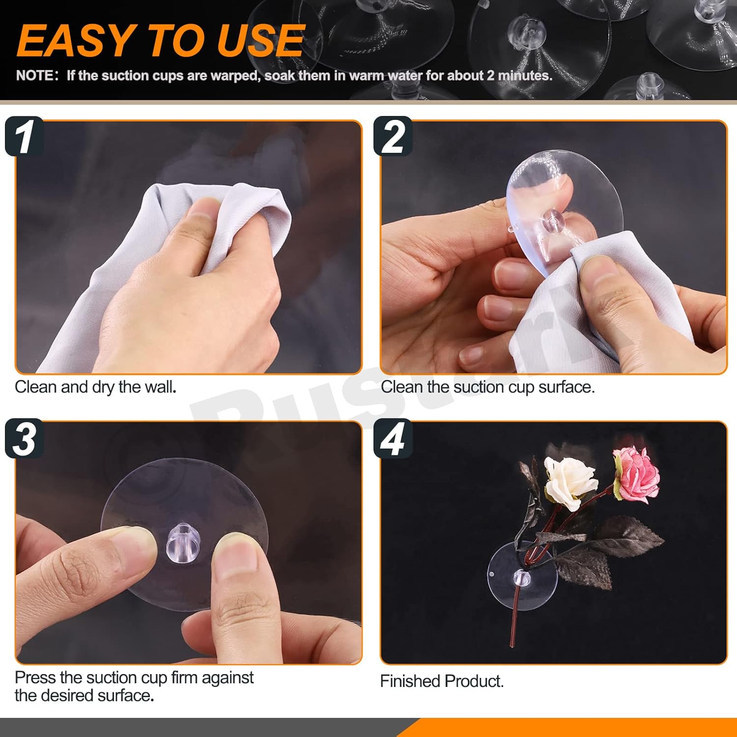 80Pcs 5 Sizes Clear Rubber Suction Cups Set Transparent Anti-Collision Sucker - Image 5