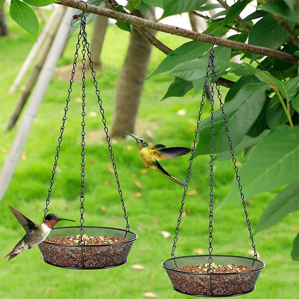 1Pc Metal Mesh Platform Feeders for Birds,Hanging Bird Feeder Tray,Metal Hanging - Image 7
