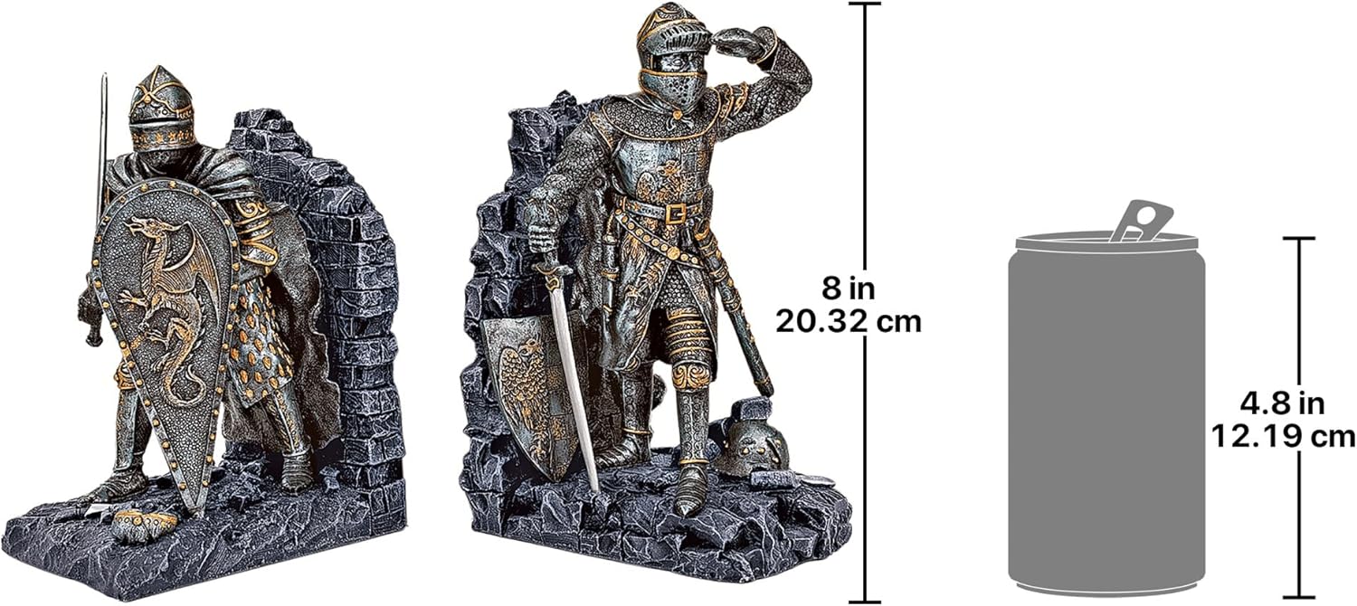 Arthurian Knight Bookend in Two-Tone Metallic (Set of 2) - Image 6