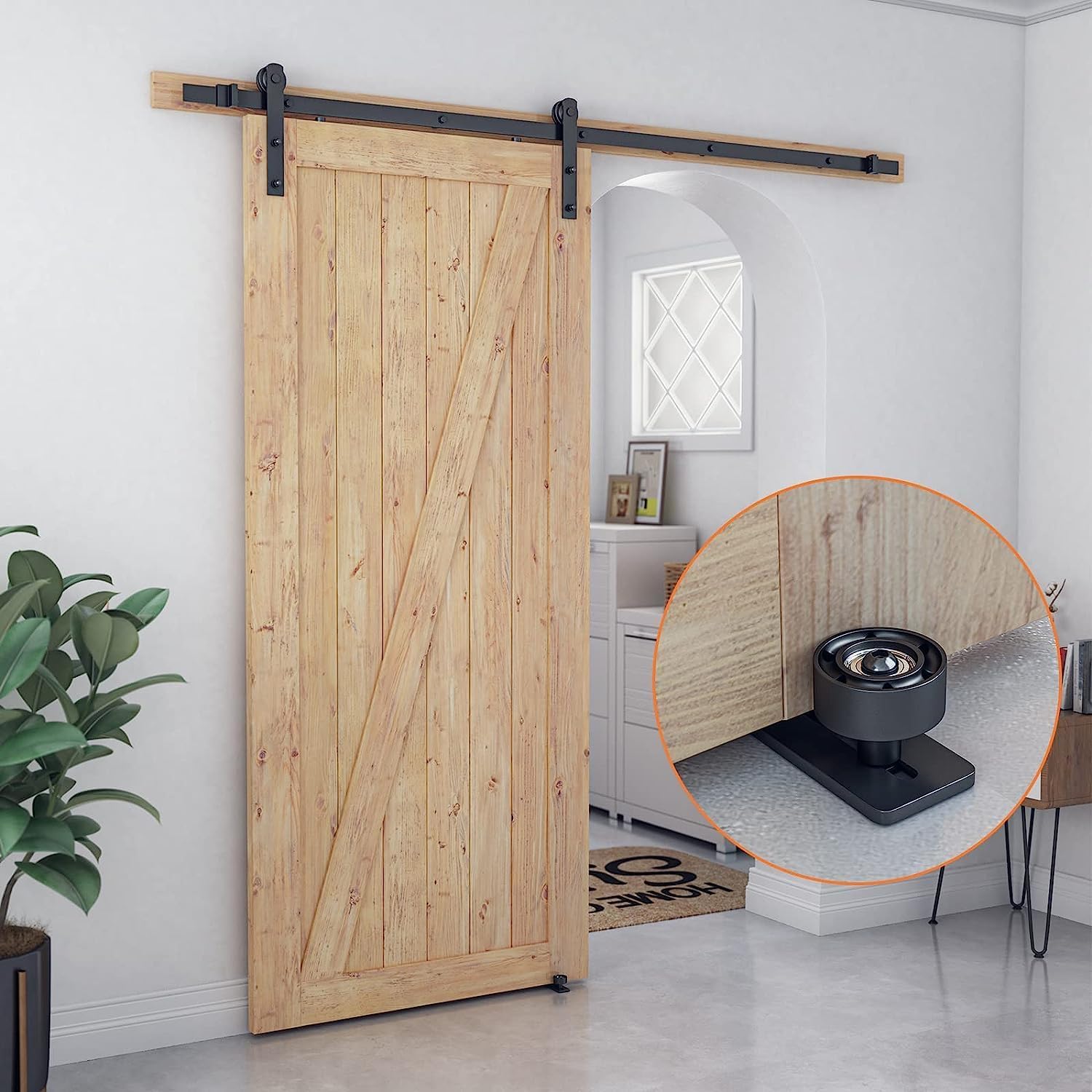 Adjustable Floor Guide for Sliding Barn Door, Wall Mount System - Image 6
