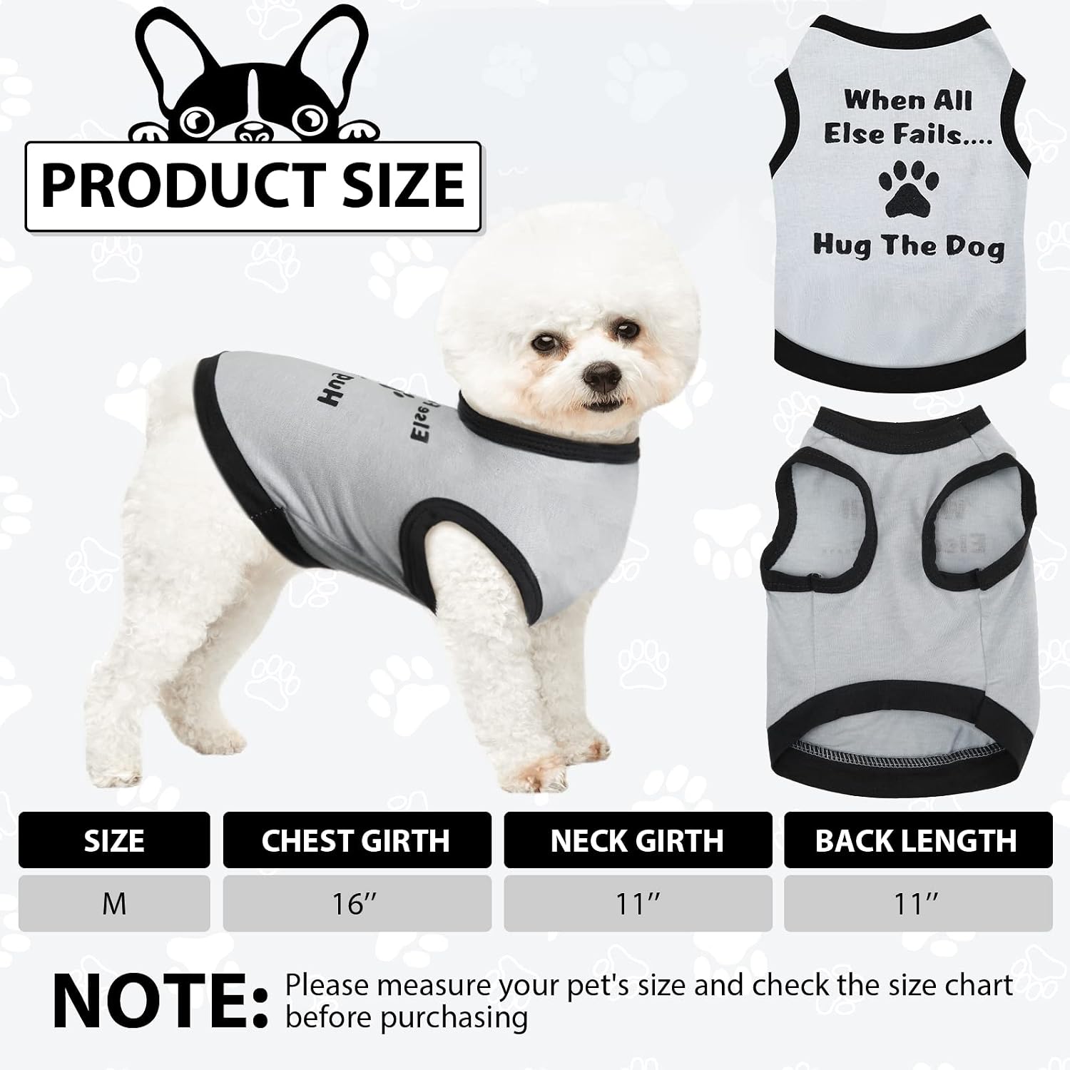 8 Pieces Dog Shirts Boy Funny Printed Puppy Shirts Summer Male Soft Dog Clothes - Image 2