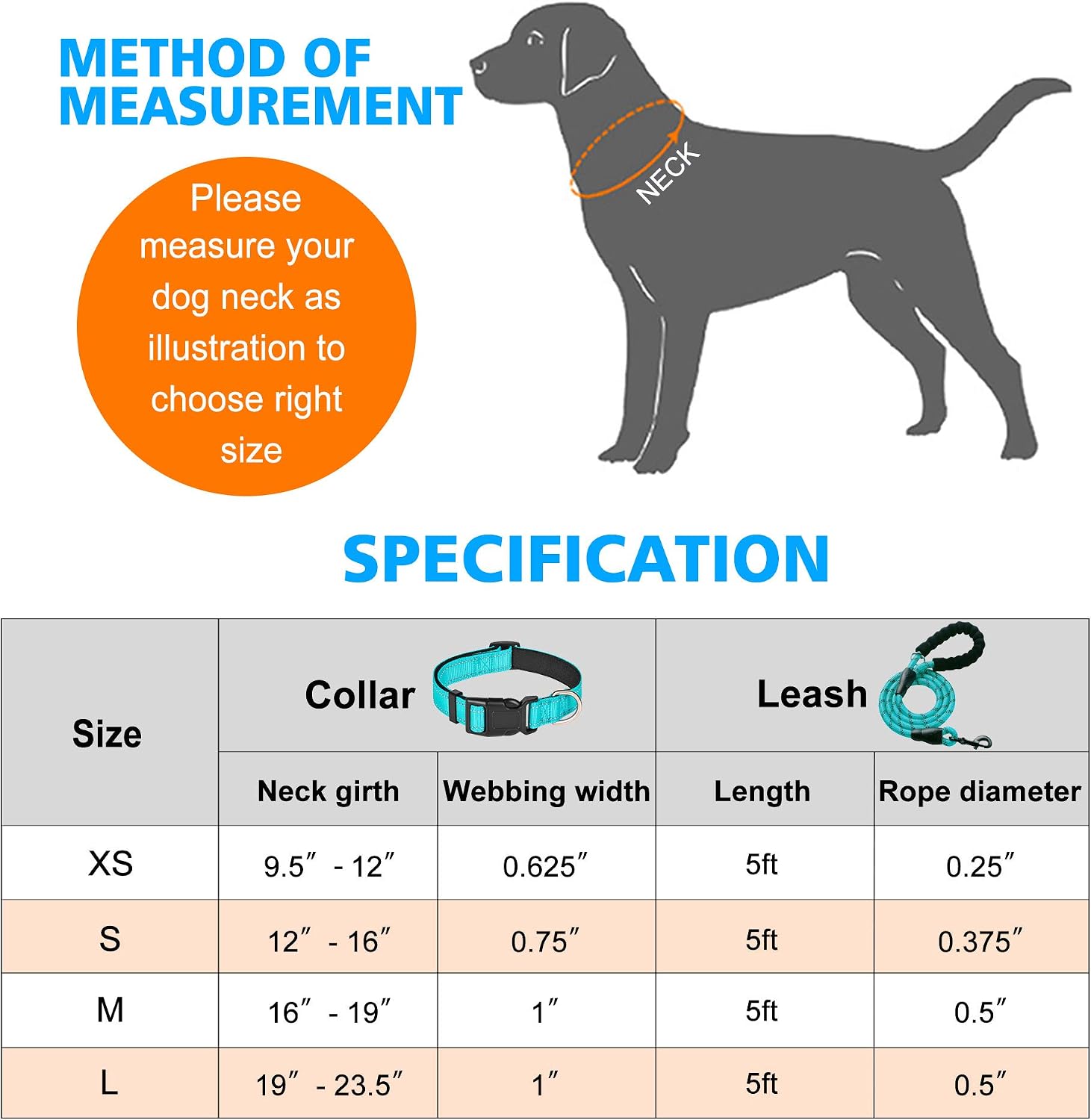 Reflective Dog Collar Padded with Soft Neoprene Breathable Adjustable Nylon Dog - Image 4