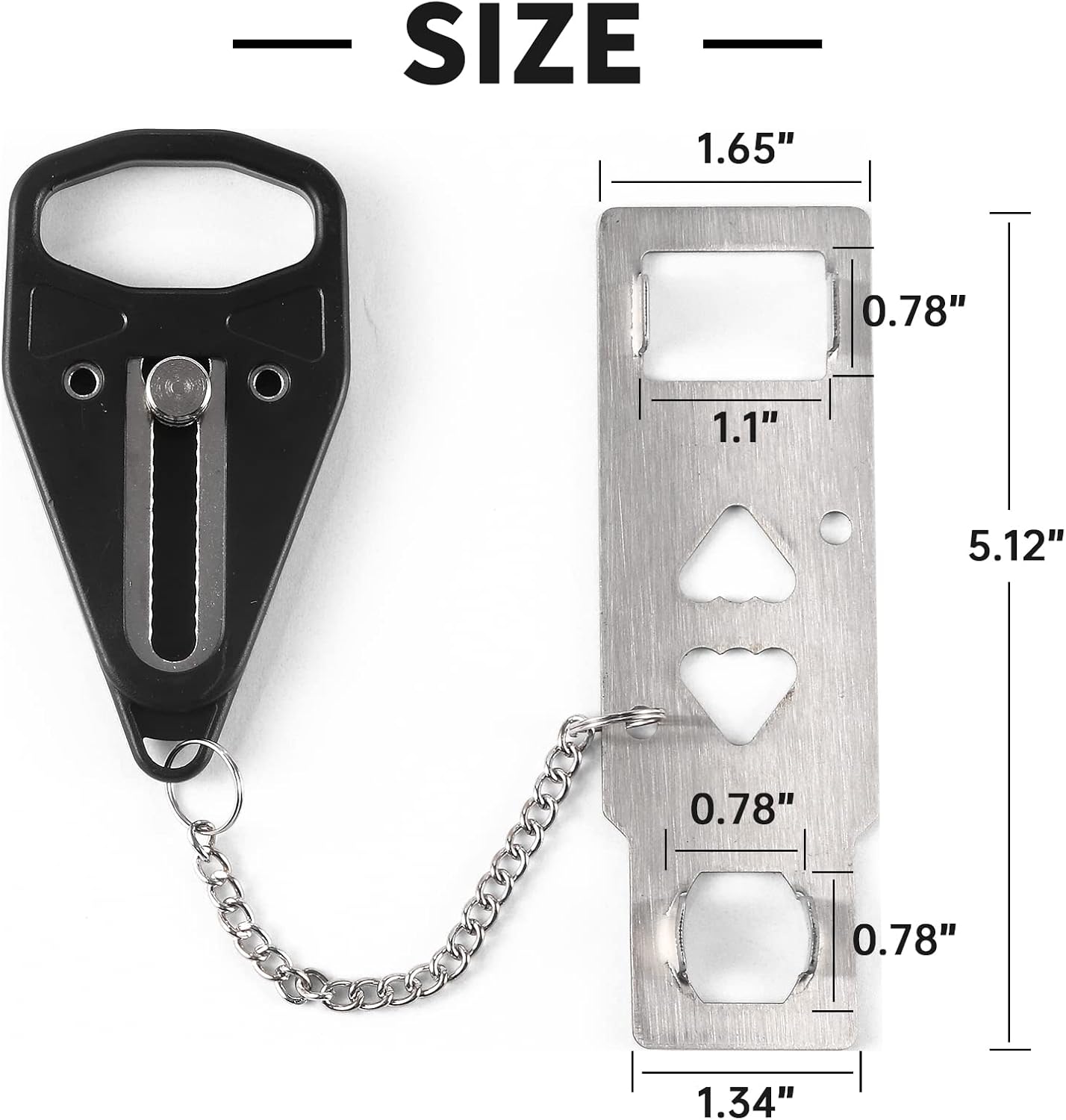 3 Packs Portable Door Lock, Door Locker Security Lock Heavy Duty Travel Lock - Image 2