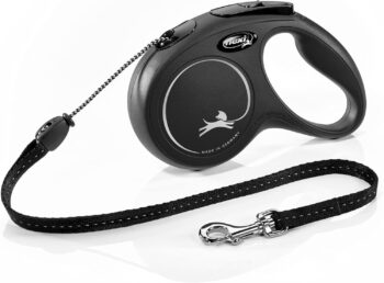 Classic Cord Retractable Dog Lead Black Medium 5 Metres 1 Count (Pack of 1)
