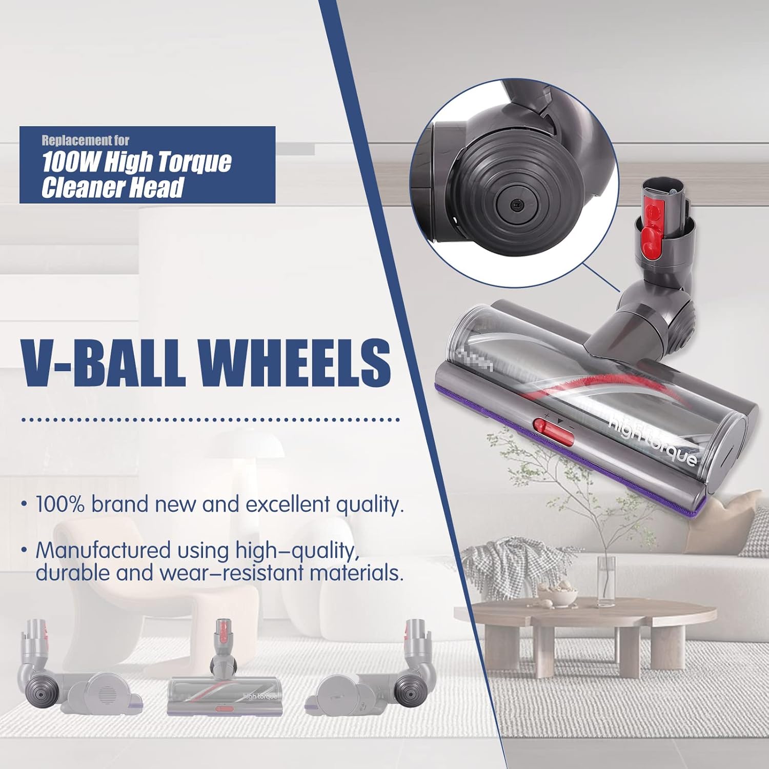 Ball Wheel for High Torque Cleaner Head Replacement for Dyson V10 V11 V15 - Image 2